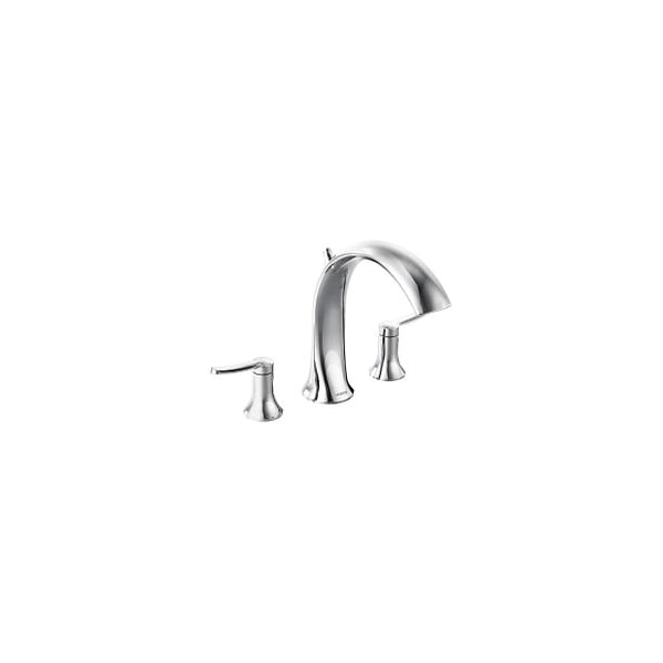 Chrome Two-Handle Roman Tub Faucet